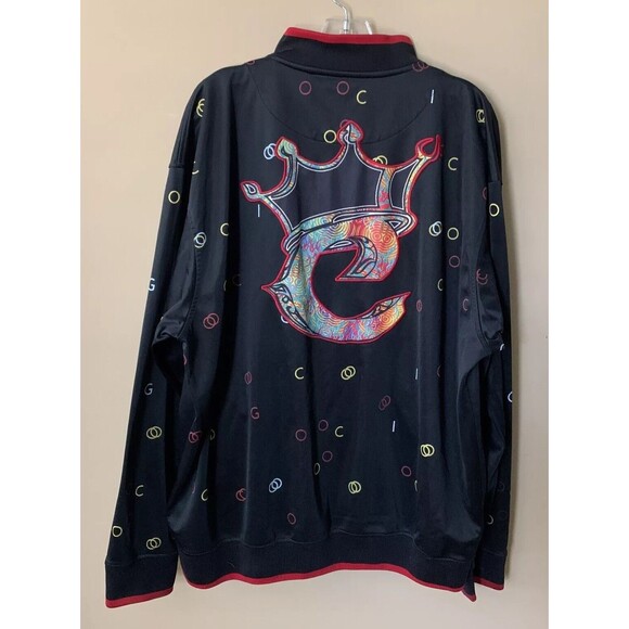 Coogi Size XXL Full Zip Up Jacket Coat Colorful Jogging Logo Embroidered B2 - Picture 2 of 12